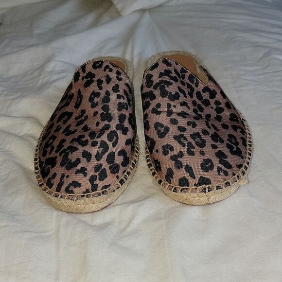 New JCrew Animal Leopard Printed Espadrille Mule Slides Size 11 - Picture 9 of 13